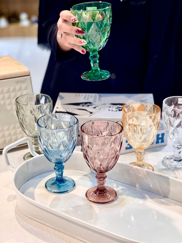 گیلاس و دسر خوری رنگی Diamond محصول وارداتی Deli Glass