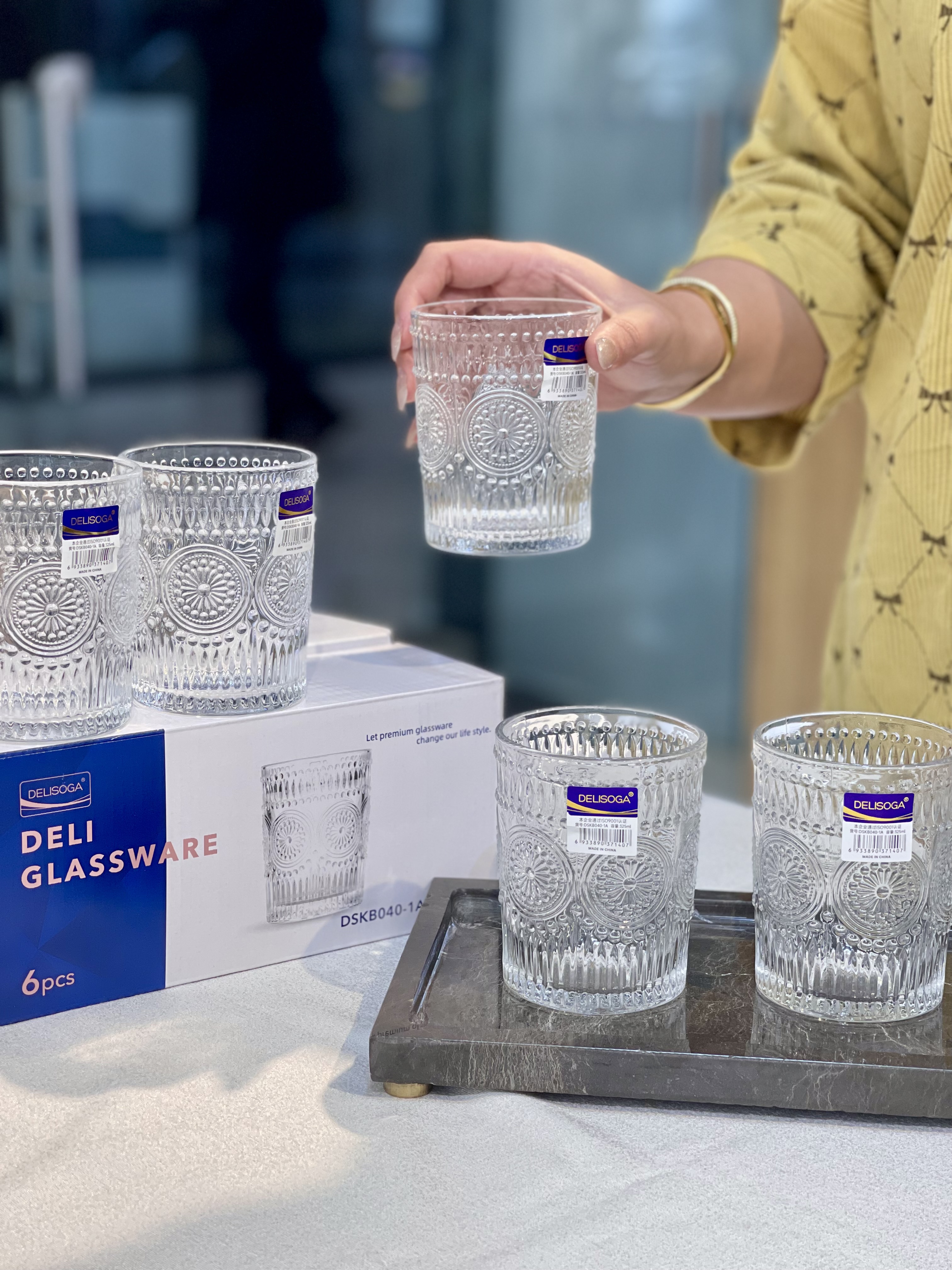 لیوان تراشدار zara محصول deli glass