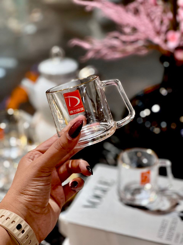 پر فروش ترین فنجان لب طلا محصول وارداتی Deli glass