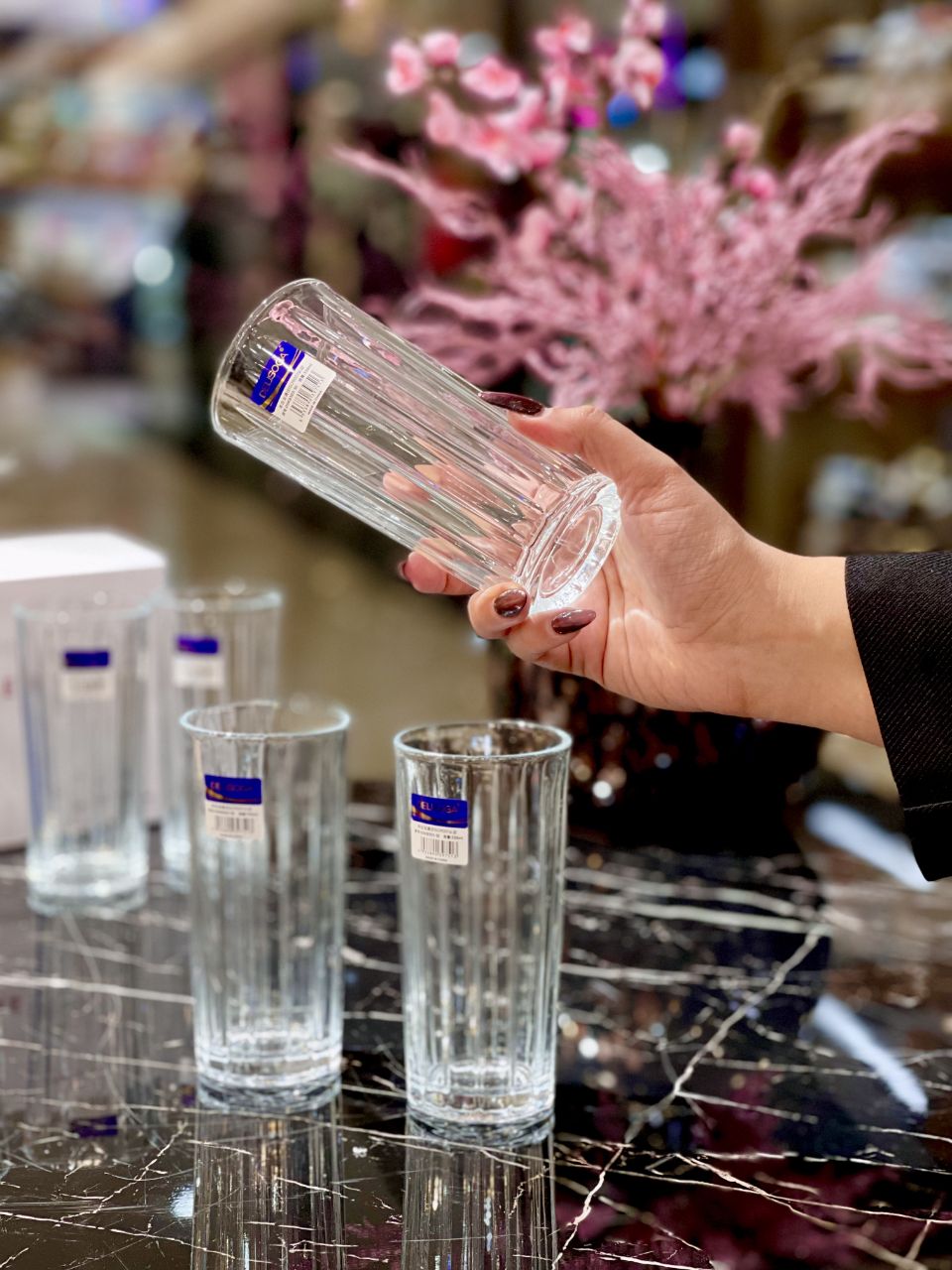 لیوان بلند Let premium محصول وارداتی Deli Glass