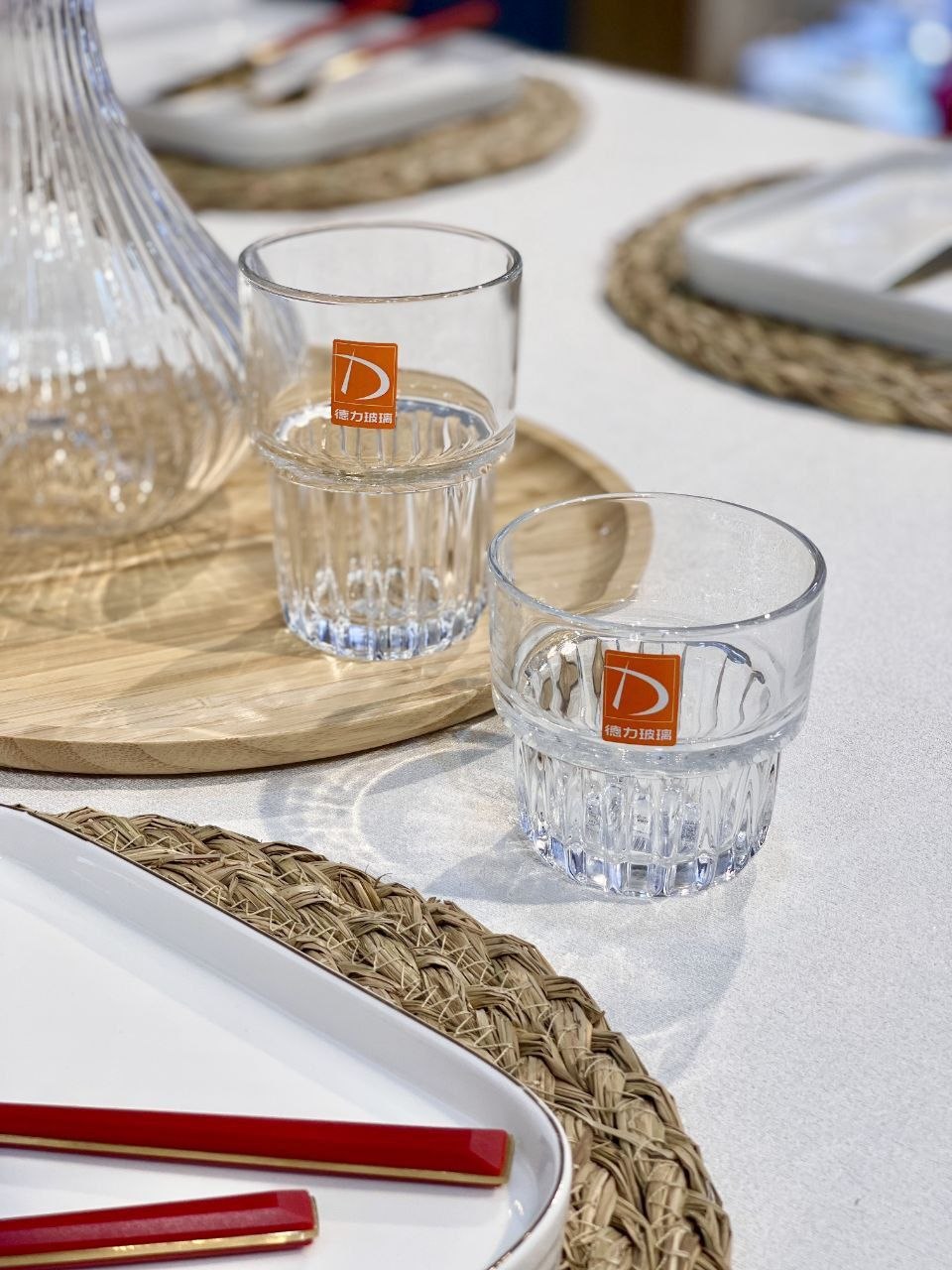 لیوان و نیم لیوان Cascading محصول وارداتی Deli Glass