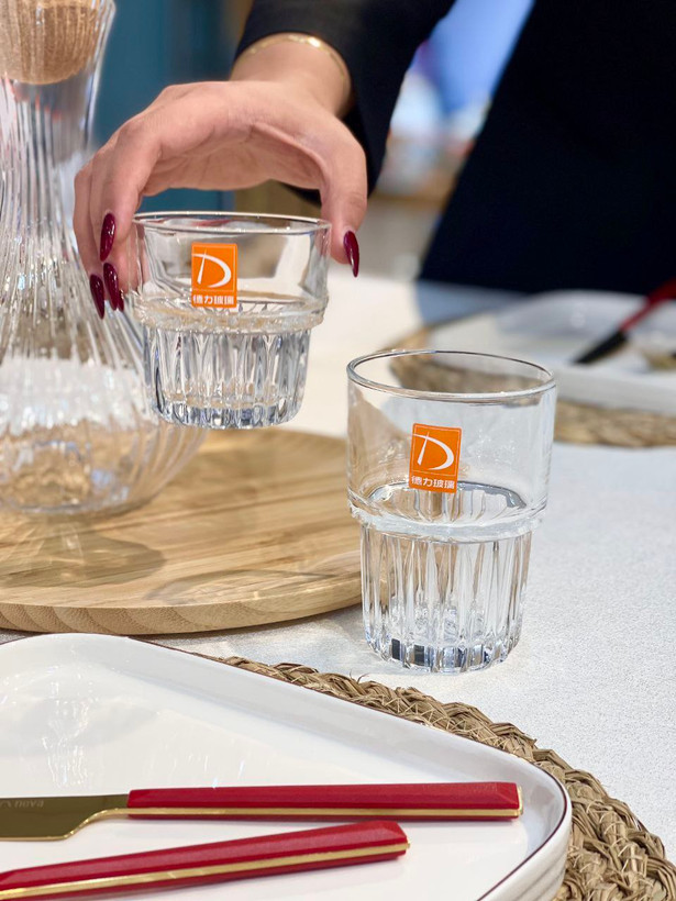 لیوان و نیم لیوان Cascading محصول وارداتی Deli Glass