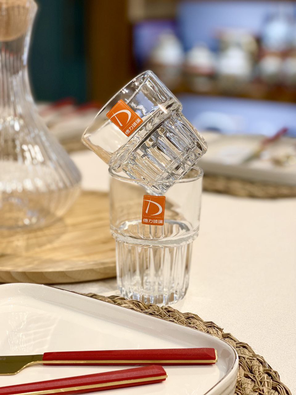 لیوان و نیم لیوان Cascading محصول وارداتی Deli Glass
