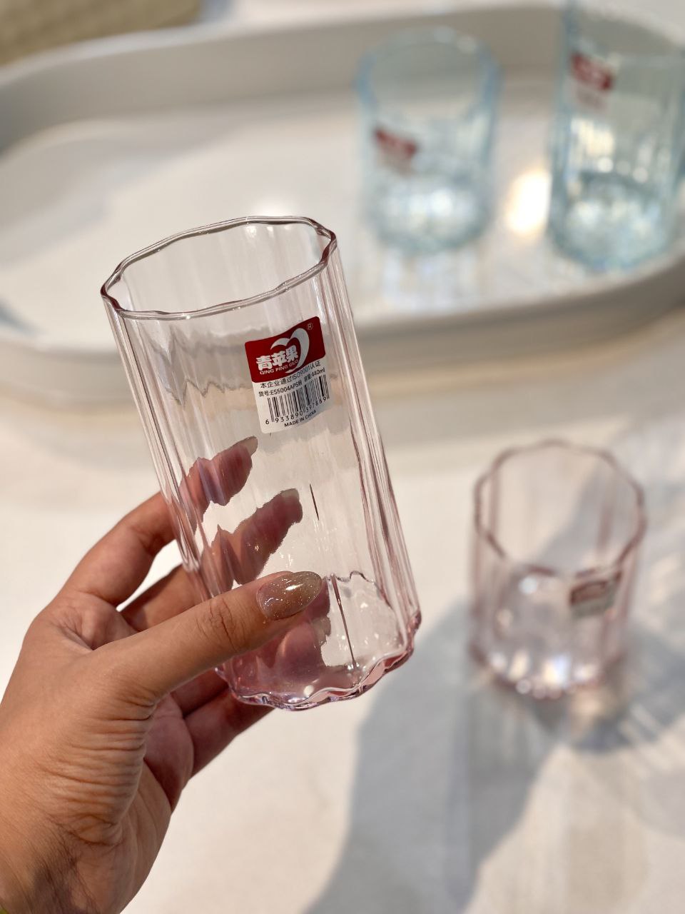 لیوان و نیم لیوان رنگی star محصول وارداتی Deli Glass