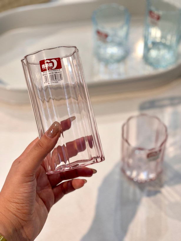 لیوان و نیم لیوان رنگی star محصول وارداتی Deli Glass