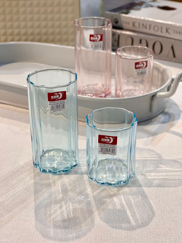 لیوان و نیم لیوان رنگی star محصول وارداتی Deli Glass