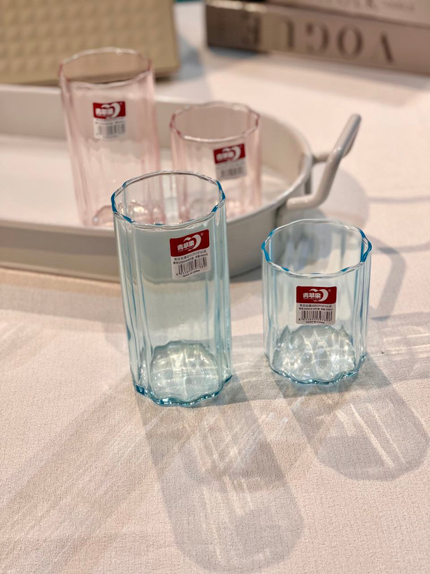لیوان و نیم لیوان رنگی star محصول وارداتی Deli Glass
