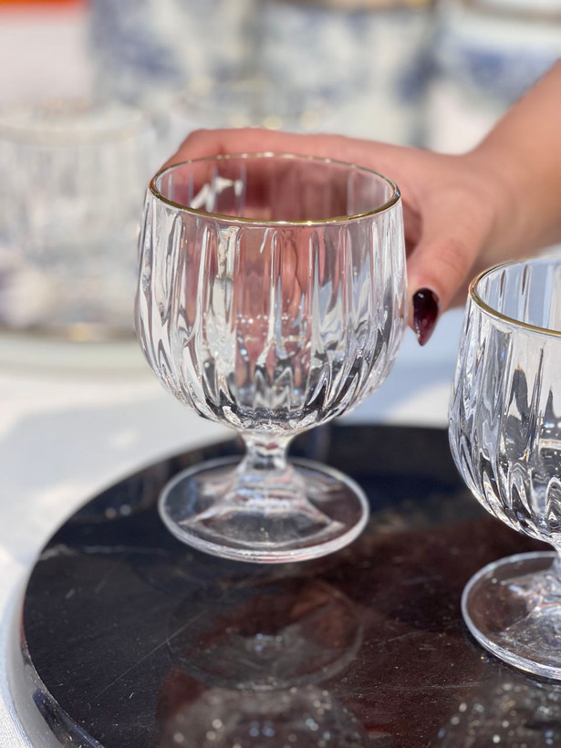 گیلاس و دسر خوری لب طلا sandia محصول وارداتی Deli Glass