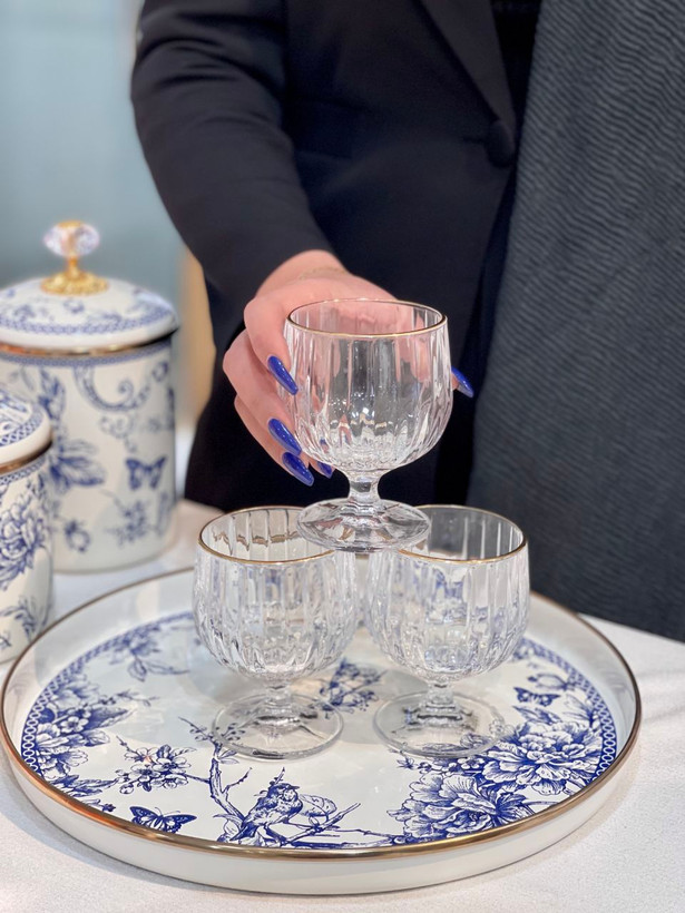 گیلاس و دسر خوری لب طلا sandia محصول وارداتی Deli Glass