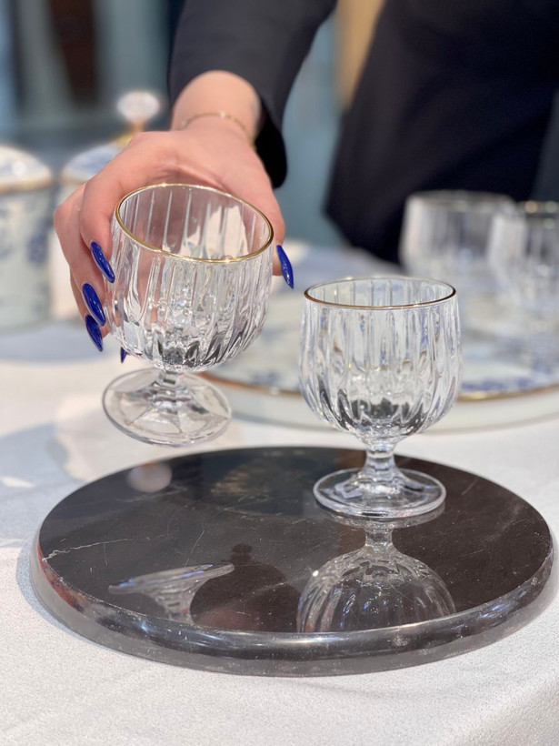گیلاس و دسر خوری لب طلا sandia محصول وارداتی Deli Glass
