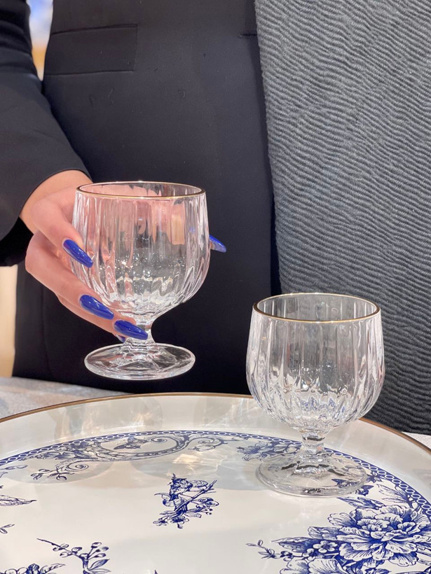 گیلاس و دسر خوری لب طلا sandia محصول وارداتی Deli Glass