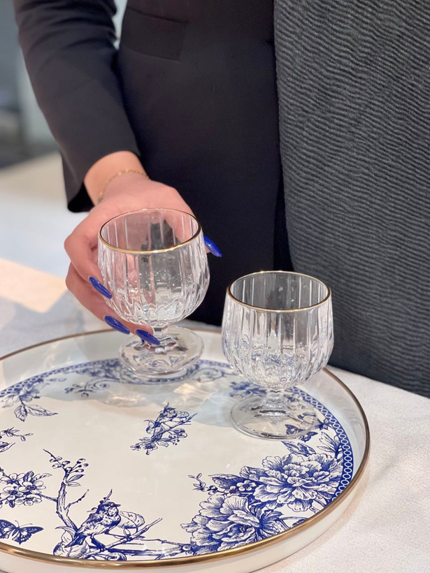 گیلاس و دسر خوری لب طلا sandia محصول وارداتی Deli Glass