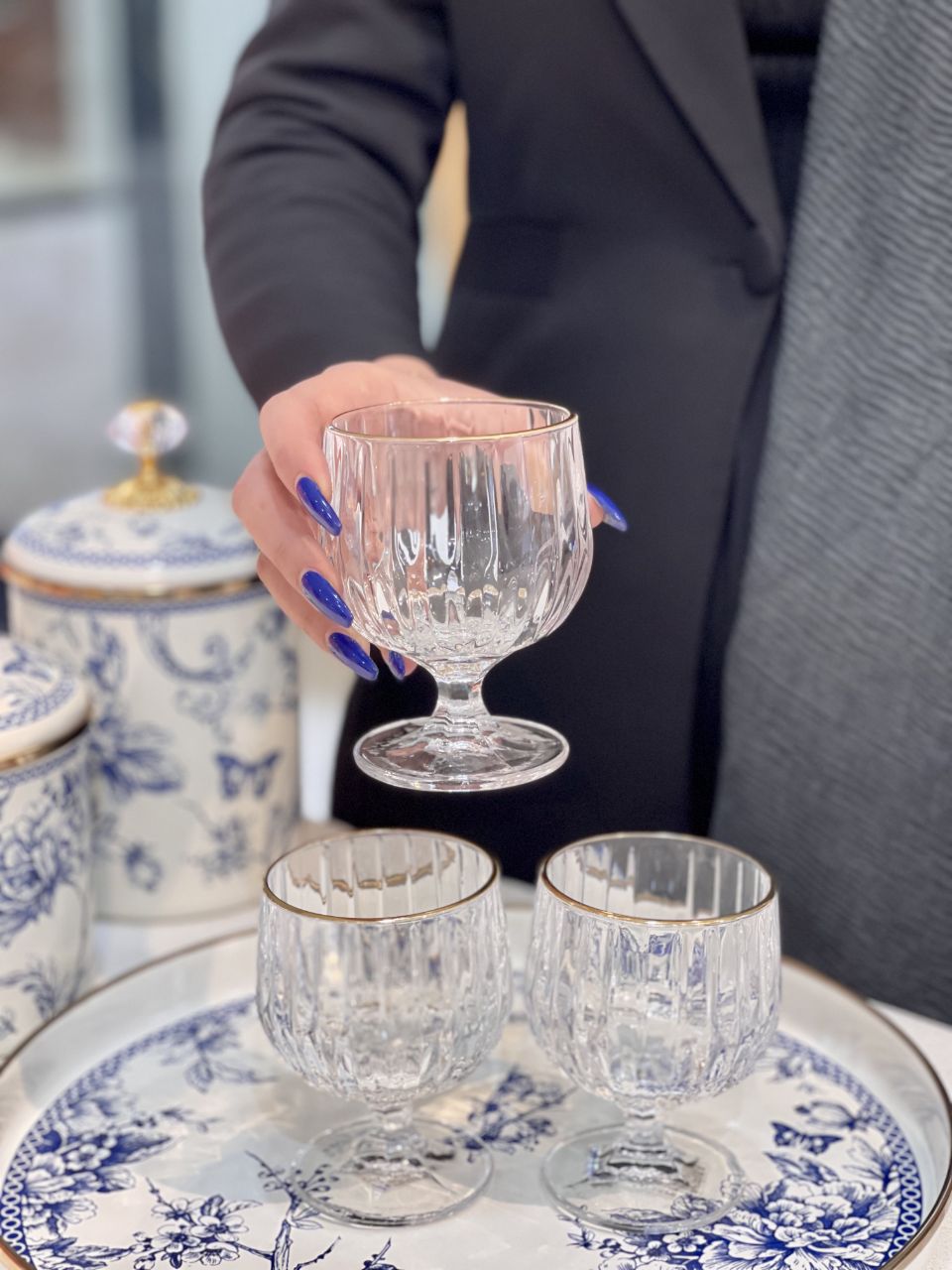 گیلاس و دسر خوری لب طلا sandia محصول وارداتی Deli Glass