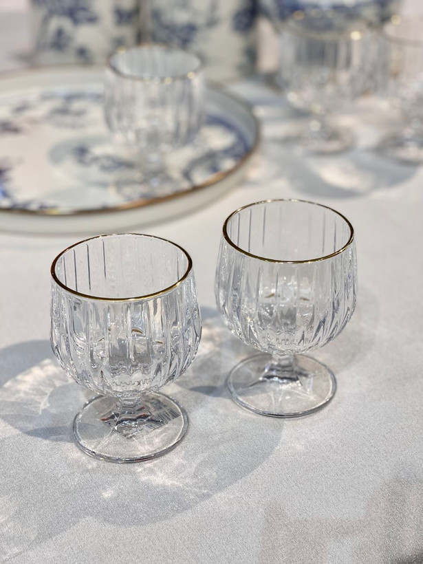 گیلاس و دسر خوری لب طلا sandia محصول وارداتی Deli Glass