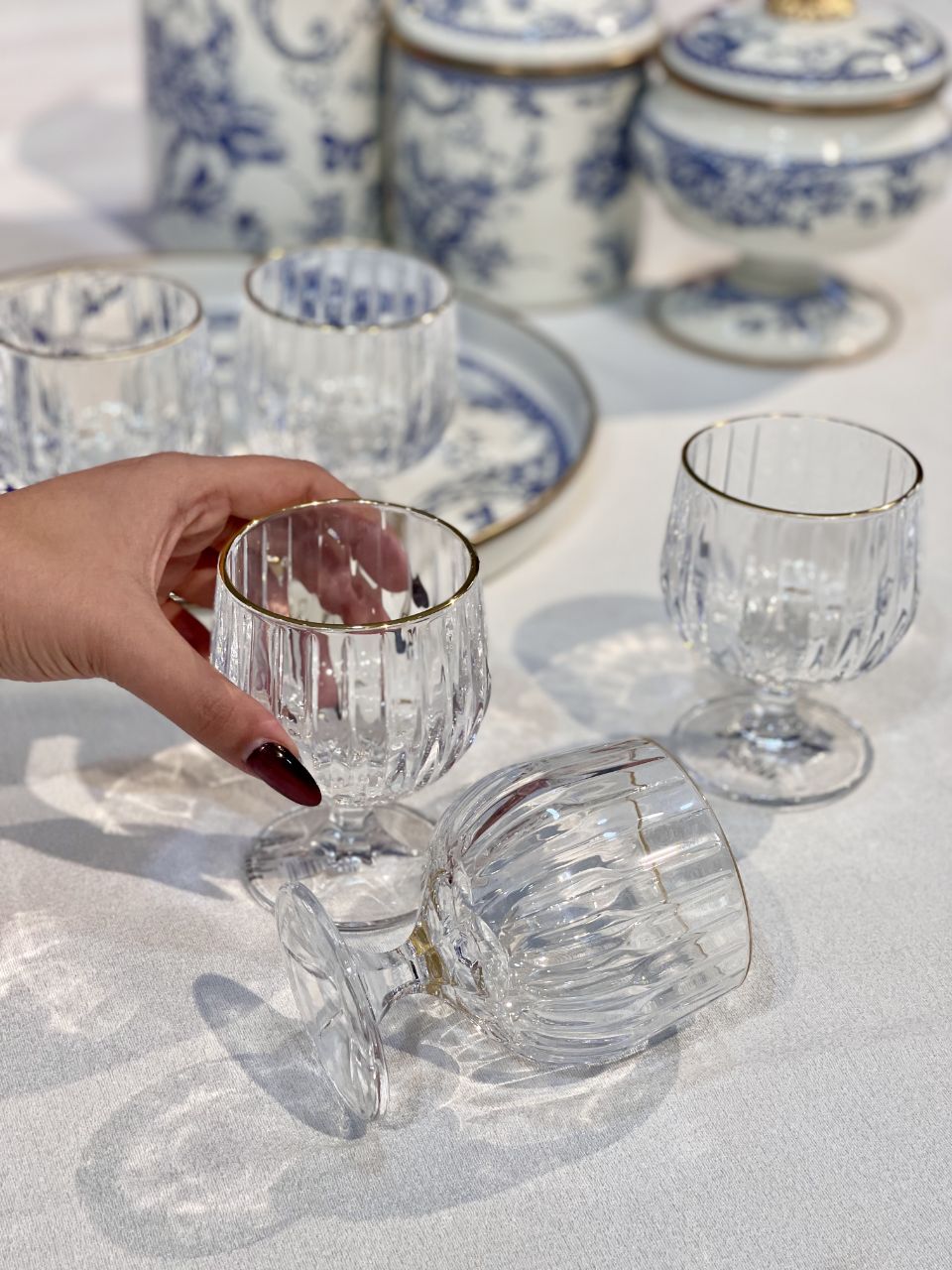 گیلاس و دسر خوری لب طلا sandia محصول وارداتی Deli Glass