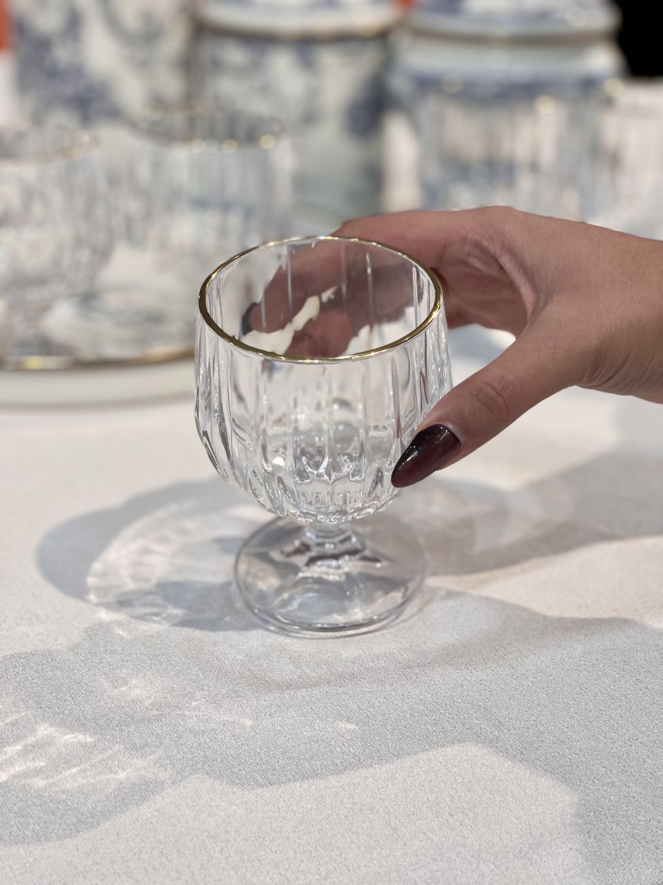 گیلاس و دسر خوری لب طلا sandia محصول وارداتی Deli Glass