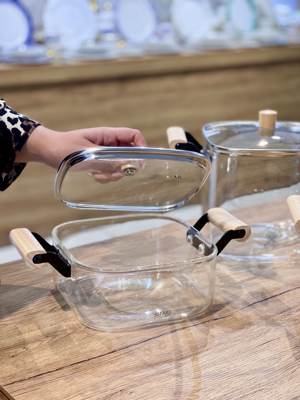 قابلمه پیرکس مربعی شعله مستقیم kitchen Art ترکیه