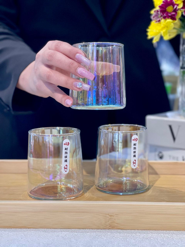 پارچ و لیوان هفت پارچه رنگ هولوگرامی Deli Glass