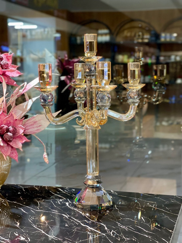شمعدان پنج شاخه Amber fume محصول ترکیه
