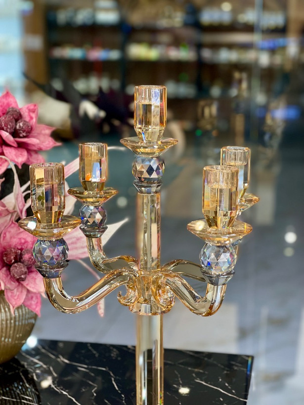 شمعدان پنج شاخه Amber fume محصول ترکیه