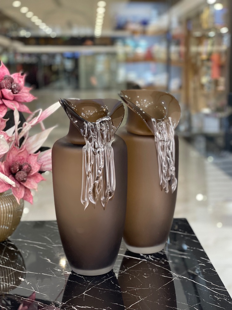 گلدان دکوری تمام دست ساز کریستال محصول ترکیه