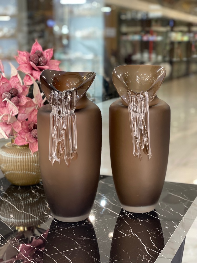 گلدان دکوری تمام دست ساز کریستال محصول ترکیه