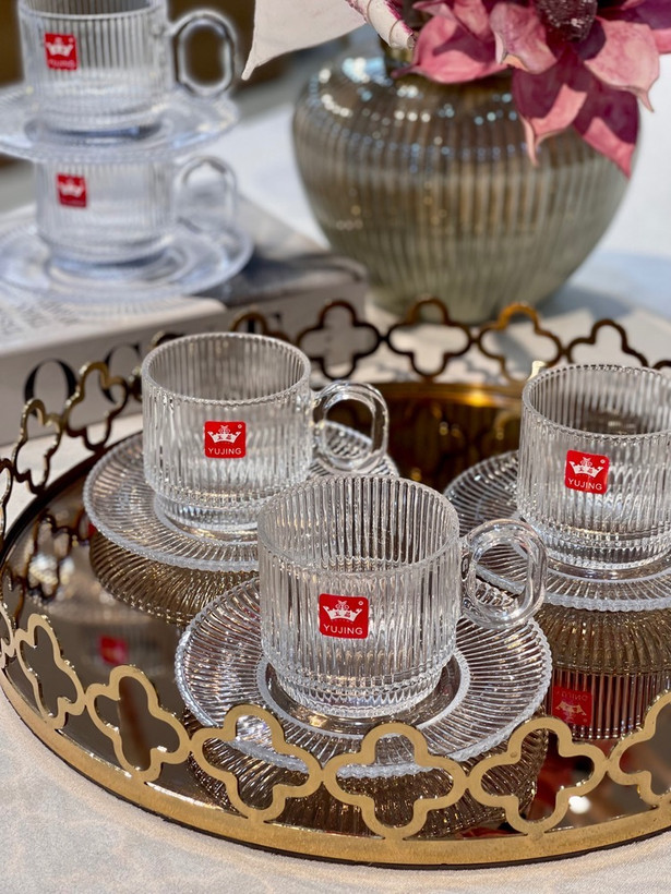 فنجان و نعلبکی شیاردار محصول وارداتی