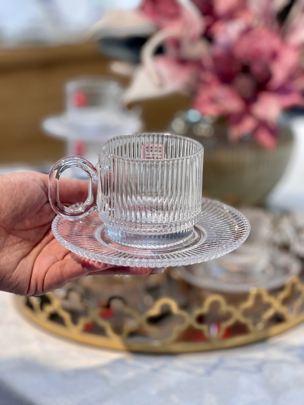 فنجان و نعلبکی شیاردار محصول وارداتی