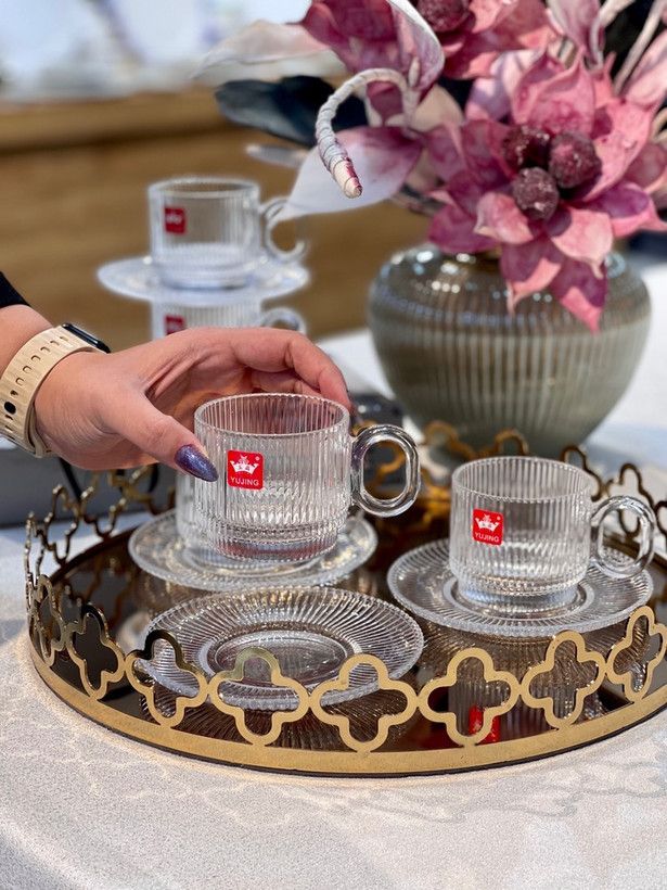 فنجان و نعلبکی شیاردار محصول وارداتی