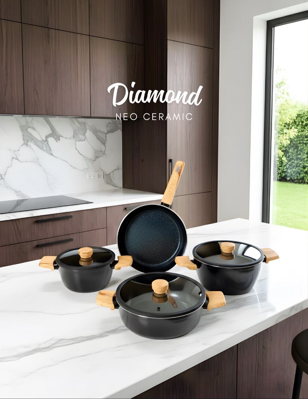 سرویس قابلمه هفت پارچه Diamond محصول Vivaldi ترکیه