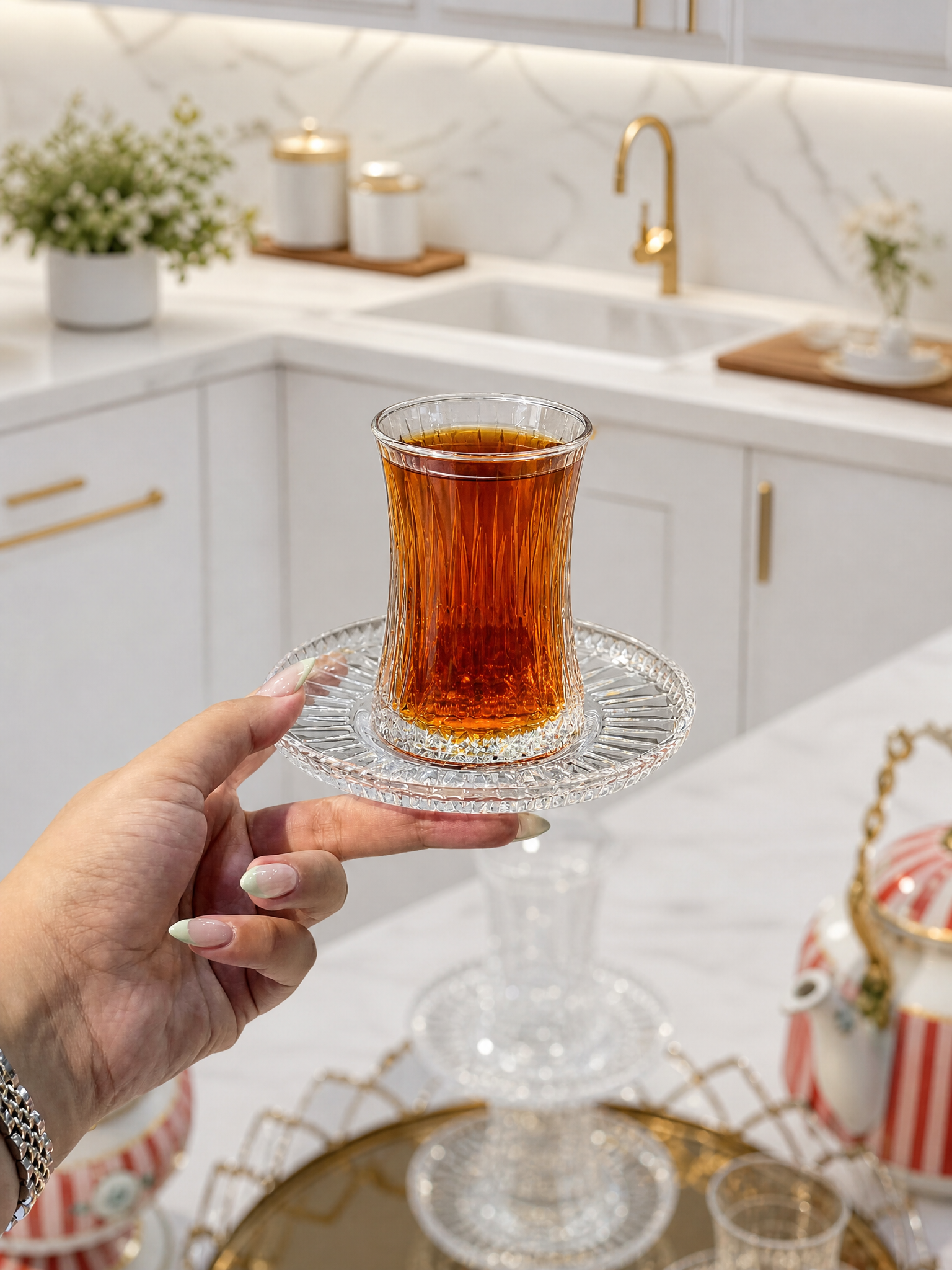 استکان نعلبکی Elysia محصول Paşabahçe ترکیه