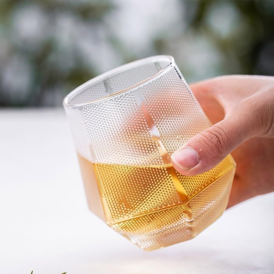 نیم لیوان چند ضلعی محصول وارداتی Deli Glass