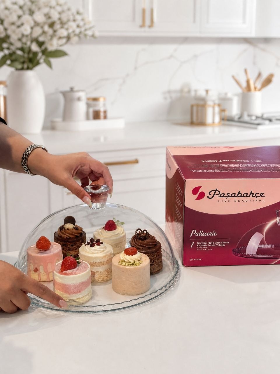 کیک خوری بدون پایه Petite patisserie محصول paşabahçe ترکیه