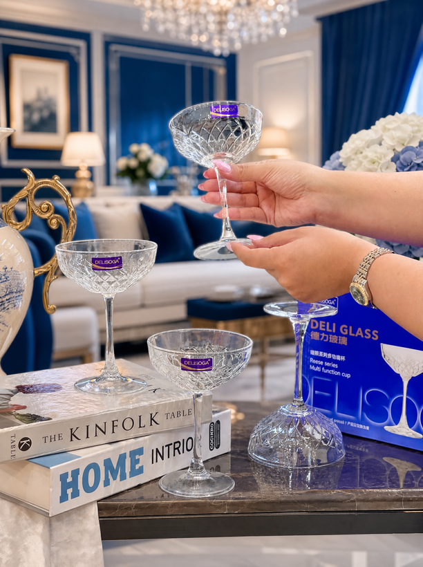 دسر و بستنی خوری تراشدار Reese محصول وارداتی Deli Glass