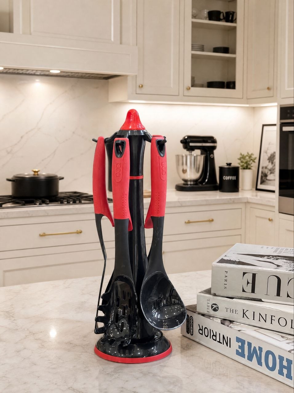سرویس کفگیر و ملاقه سیلیکونی نسوز sun cook ترکیه
