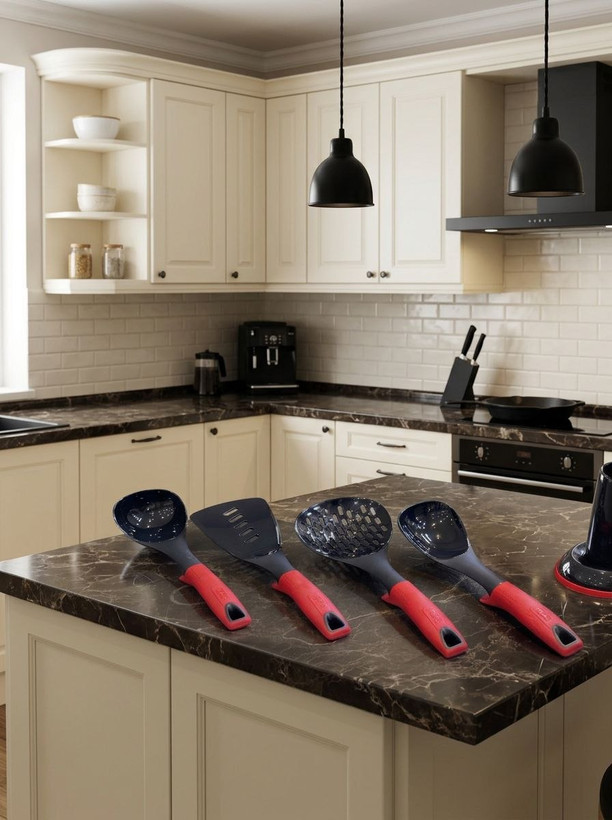 سرویس کفگیر و ملاقه سیلیکونی نسوز sun cook ترکیه