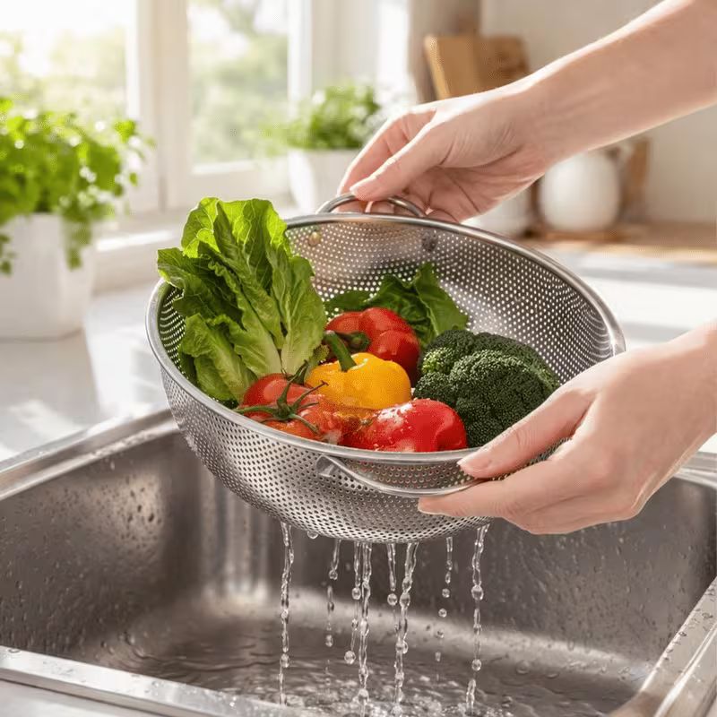 آبکش استیل شش سایز چند منظوره
