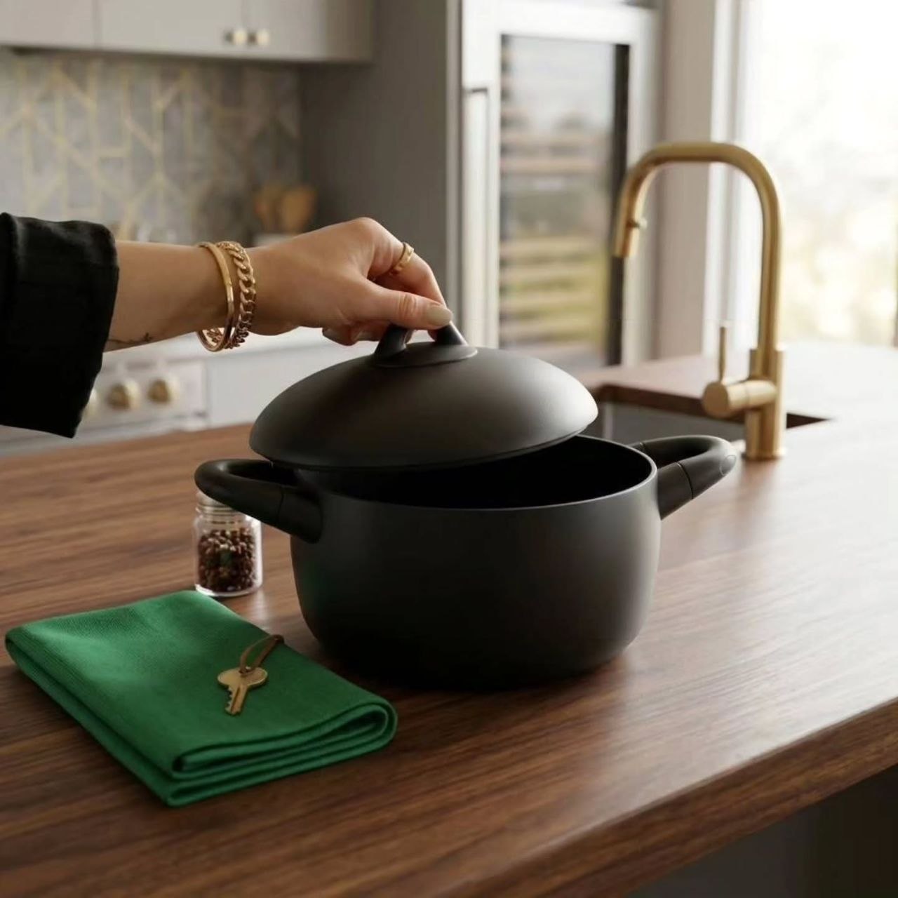 سرویس قابلمه تمام چدنی Black stone Dolçe محصول arow ترکیه