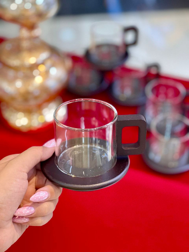 فنجان نعلبکی پیرکس گرد