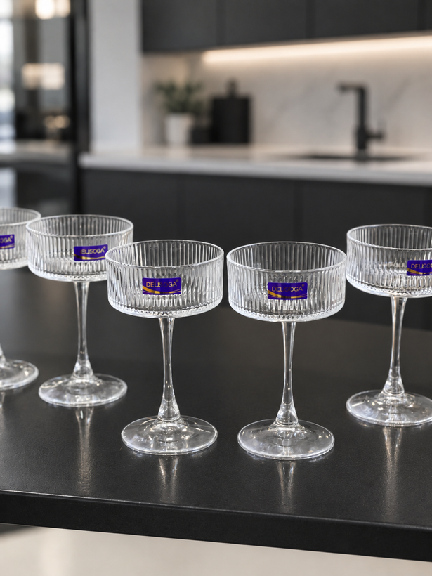 بستنی خوری و دسر خوری شیاردار محصول وارداتی Deli Glass